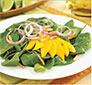 Spinich-Mango Salad with Hot and Sour Dressing